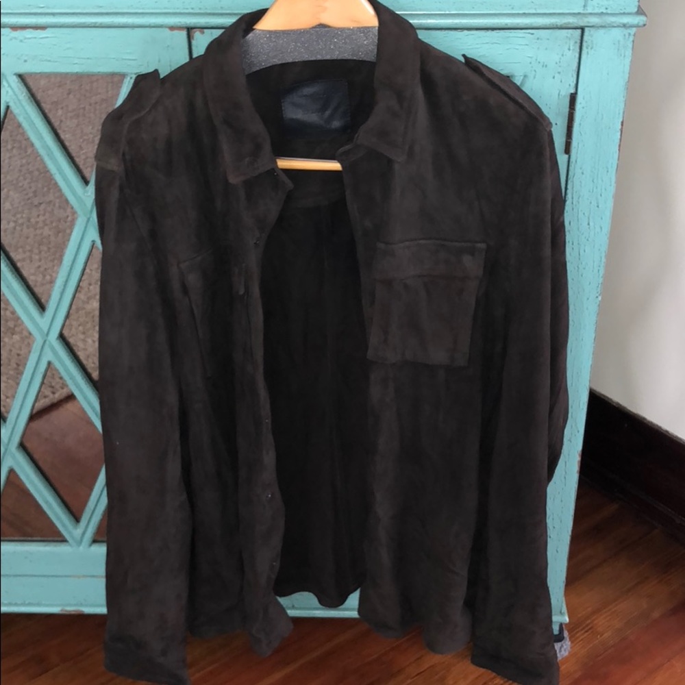 Brown All Saints suede jacket